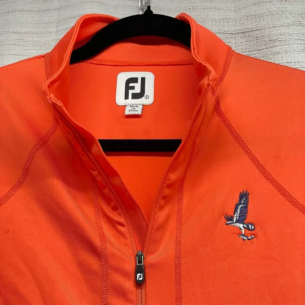 FootJoy FJ Golf Women's Jacket Windbreaker Size S Orange Nylon Activewear